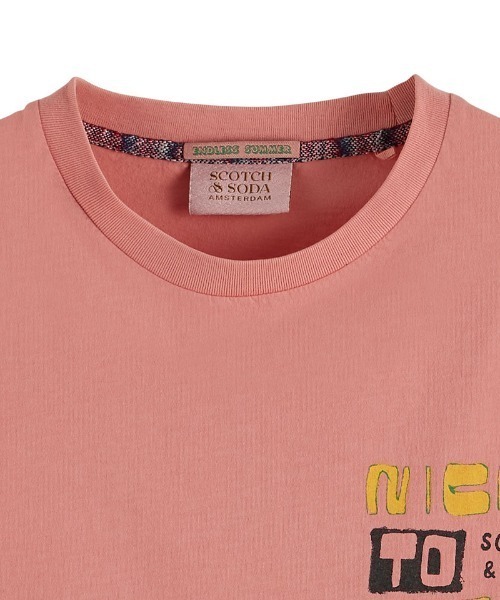 SCOTCH&SODA（スコッチアンドソーダ）の「アートワーク ウォッシュTシャツ【171698】（Tシャツ/カットソー・メンズ・ピンク/オフホワイト・SMALL/LARGE/MEDIUM）」の15枚目の写真