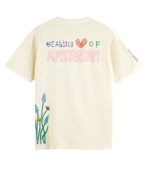 SCOTCH&SODA（スコッチアンドソーダ）の「アートワーク ウォッシュTシャツ【171698】（Tシャツ/カットソー・メンズ・ピンク/オフホワイト・SMALL/LARGE/MEDIUM）」の14枚目の写真