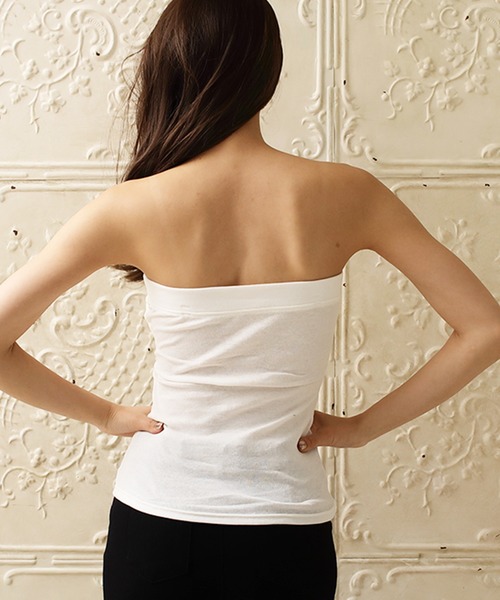 セール】カップ/ストラップ付きベアトップ（チューブトップ