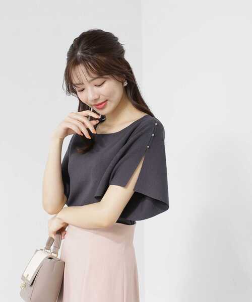 PROPORTION BODY DRESSING（プロポーションボディドレッシング）の「スリットフレアスリーブニット / 1213270601（ニット/セーター・レディース・ホワイト系その他/ブラウン/ダークグレー・FREE）」の8枚目の写真