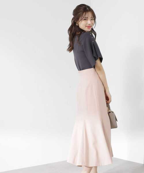 PROPORTION BODY DRESSING（プロポーションボディドレッシング）の「スリットフレアスリーブニット / 1213270601（ニット/セーター・レディース・ホワイト系その他/ブラウン/ダークグレー・FREE）」の4枚目の写真