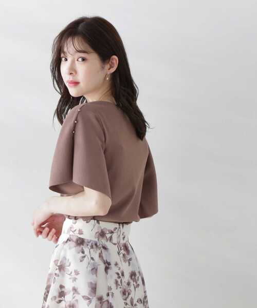 PROPORTION BODY DRESSING（プロポーションボディドレッシング）の「スリットフレアスリーブニット / 1213270601（ニット/セーター・レディース・ホワイト系その他/ブラウン/ダークグレー・FREE）」の12枚目の写真