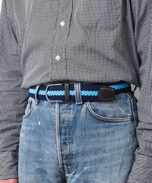 NOLLEY'S goodman（ノーリーズグッドマン）の「【SWOLE PANDA/スウォール パンダ】RECYCLED WOVEN BELT STRIPE（ベルト・メンズ・ブルー系その他/ブルー系その他2・FREE）」の5枚目の写真