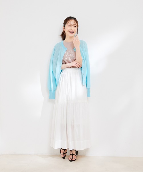 VIS（ビス）の「【洗える】コットンレース切替ギャザースカート（スカート・レディース・ホワイト/ブラック/イエロー系その他・FREE）」の16枚目の写真