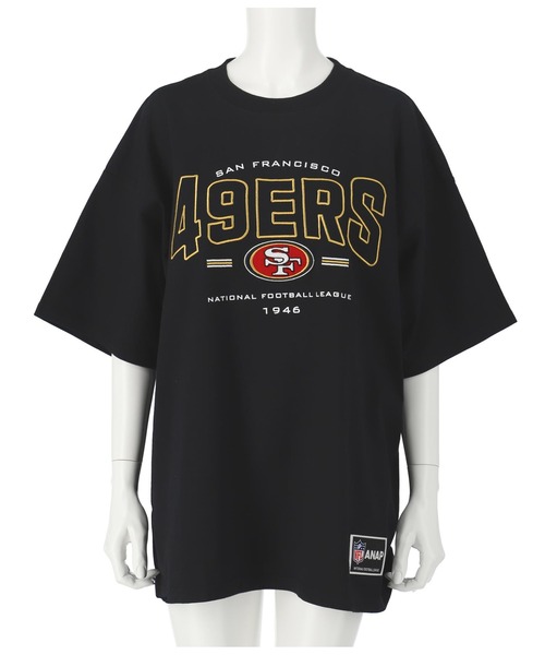 ANAP(アナップ)の「NFL×ANAPオーバーサイズTシャツ【ユニセックス】(Tシャツ/カットソー・レディース・ブラック/オフホワイト/モスグリーン・FREE)」の12枚目の写真