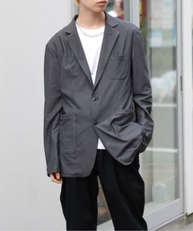 SETUP7（セットアップセブン）の「【SETUP7】ナイロンニット　メッシュジャケット 041360 KDM（テーラードジャケット）」