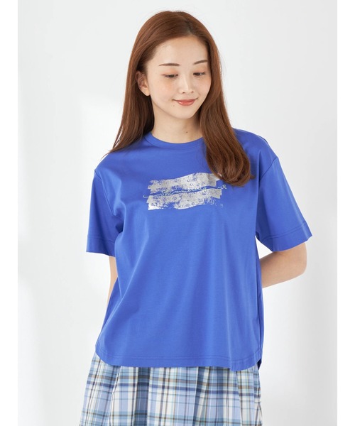 McGREGOR（マックレガー）の「【接触冷感】箔プリントTシャツ（Tシャツ/カットソー・レディース・アイボリー/イエロー/ホワイト/ロイヤルブルー・M/L）」の3枚目の写真