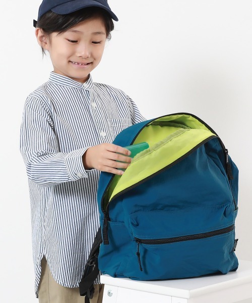 devirock（デビロック）の「お弁当固定バンド付き 配色リュックサック(12L)（バックパック/リュック・キッズ・パープル/ブラック/ダークオレンジ/グレー系/ダークオリーブ/ピンク/ブルー系5/ラベンダー・ONE SIZE）」の5枚目の写真