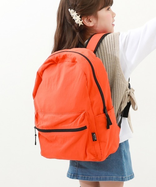 devirock（デビロック）の「お弁当固定バンド付き 配色リュックサック(12L)（バックパック/リュック・キッズ・パープル/ブラック/ダークオレンジ/グレー系/ダークオリーブ/ピンク/ブルー系5/ラベンダー・ONE SIZE）」の8枚目の写真