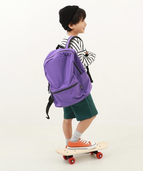 devirock（デビロック）の「お弁当固定バンド付き 配色リュックサック(12L)（バックパック/リュック・キッズ・パープル/ブラック/ダークオレンジ/グレー系/ダークオリーブ/ピンク/ブルー系5/ラベンダー・ONE SIZE）」の18枚目の写真