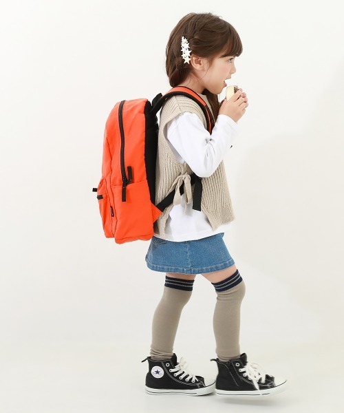 devirock（デビロック）の「お弁当固定バンド付き 配色リュックサック(12L)（バックパック/リュック・キッズ・パープル/ブラック/ダークオレンジ/グレー系/ダークオリーブ/ピンク/ブルー系5/ラベンダー・ONE SIZE）」の15枚目の写真