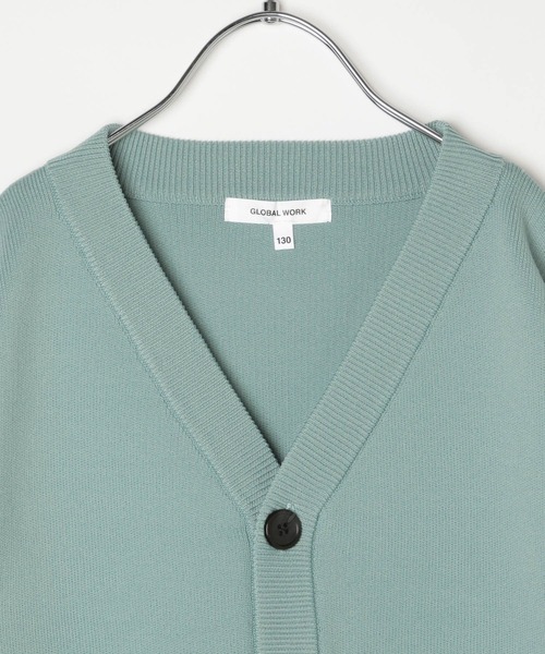 GLOBAL WORK（グローバルワーク）の「リッチライトVカーデ/199988（カーディガン/ボレロ・キッズ・ミント/ブラック/アイボリー/グレー系その他・100cm/110cm/120cm/130cm/140cm/150cm/160cm）」の6枚目の写真