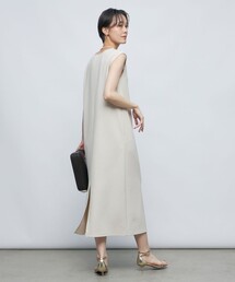 カットジョーゼットノースリワンピース