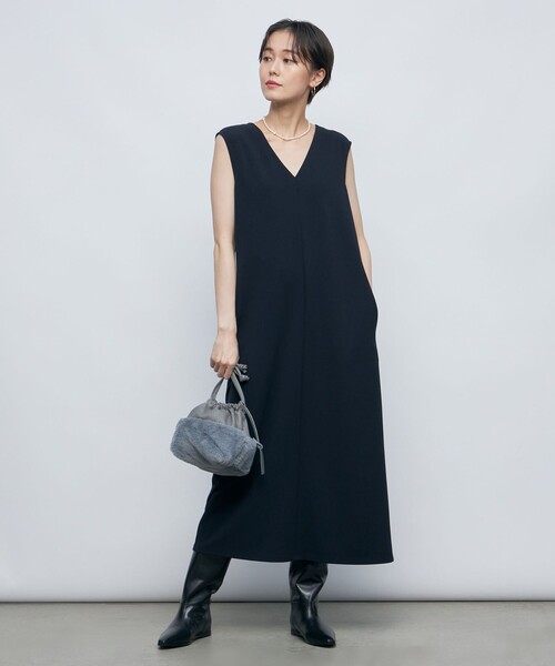 NOLLEY’S Sophi（ノーリーズソフィ）の「カットジョーゼットノースリワンピース（ワンピース・レディース・ネイビー/ベージュ・36/38）」の16枚目の写真