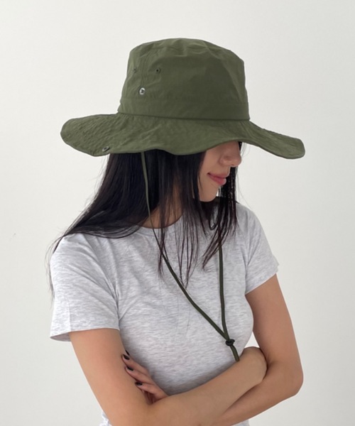 Didot.showroom(ディドット ショールーム)の「ツバ広サファリハット(ハット・レディース・ホワイト/ブラック/ベージュ/カーキ/チャコール・FREE)」の5枚目の写真