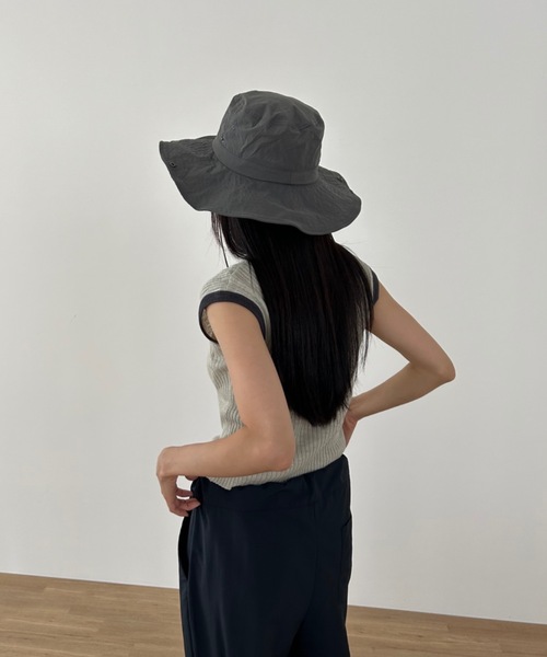 Didot.showroom(ディドット ショールーム)の「ツバ広サファリハット(ハット・レディース・ホワイト/ブラック/ベージュ/カーキ/チャコール・FREE)」の7枚目の写真