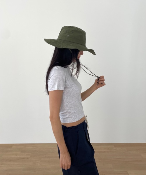Didot.showroom(ディドット ショールーム)の「ツバ広サファリハット(ハット・レディース・ホワイト/ブラック/ベージュ/カーキ/チャコール・FREE)」の16枚目の写真