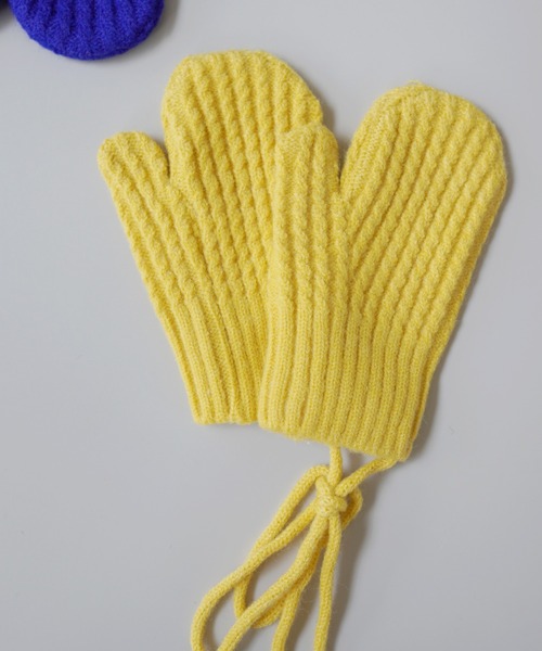 Port（ポート）の「【 hymy-ヒュミュ- 】紐付き ケーブル ニット ミトン / 手袋 ( kids ) #（手袋・キッズ・ブルー/グリーン/レッド/イエロー/ブラウン・FREE）」の10枚目の写真