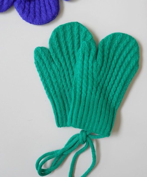 Port（ポート）の「【 hymy-ヒュミュ- 】紐付き ケーブル ニット ミトン / 手袋 ( kids ) #（手袋・キッズ・ブルー/グリーン/レッド/イエロー/ブラウン・FREE）」の18枚目の写真