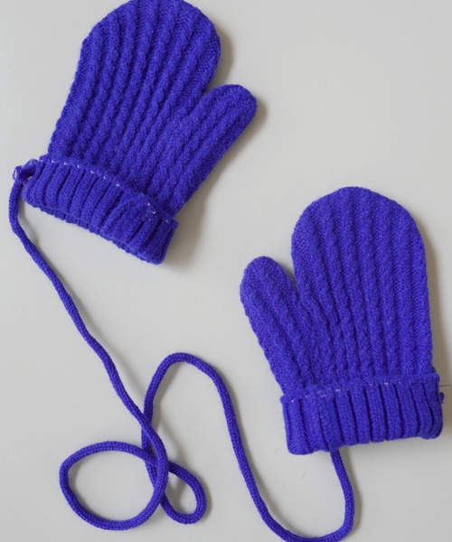 Port（ポート）の「【 hymy-ヒュミュ- 】紐付き ケーブル ニット ミトン / 手袋 ( kids ) #（手袋・キッズ・ブルー/グリーン/レッド/イエロー/ブラウン・FREE）」の14枚目の写真