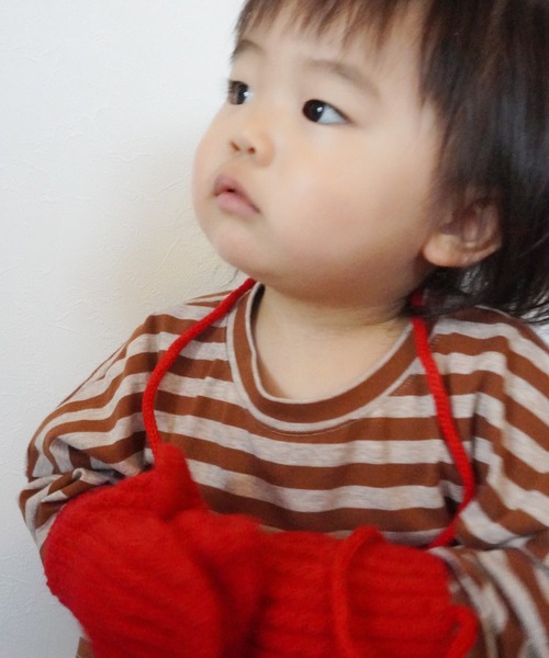 Port（ポート）の「【 hymy-ヒュミュ- 】紐付き ケーブル ニット ミトン / 手袋 ( kids ) #（手袋・キッズ・ブルー/グリーン/レッド/イエロー/ブラウン・FREE）」の20枚目の写真