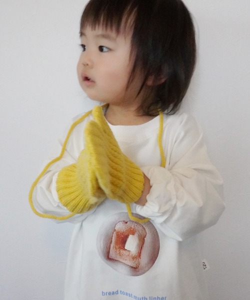 Port（ポート）の「【 hymy-ヒュミュ- 】紐付き ケーブル ニット ミトン / 手袋 ( kids ) #（手袋・キッズ・ブルー/グリーン/レッド/イエロー/ブラウン・FREE）」の6枚目の写真