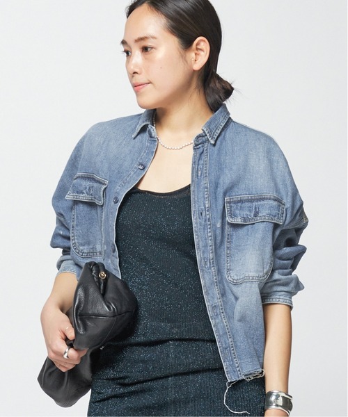 希少✨R13 クロップド　デニムシャツ　ジャケット　ドゥーズィエムクラス取扱 希少✨R13 クロップド デニムシャツ ジャケット ドゥーズィエム