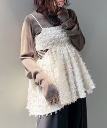 PAGEBOY | フェザーペプラムキャミ(ベスト)