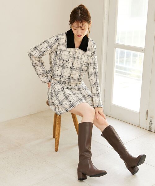 MAJESTIC LEGON(マジェスティックレゴン)の「twinkleミニスカート(スカート・レディース・ホワイト系その他2/ブラック・MEDIUM)」の17枚目の写真