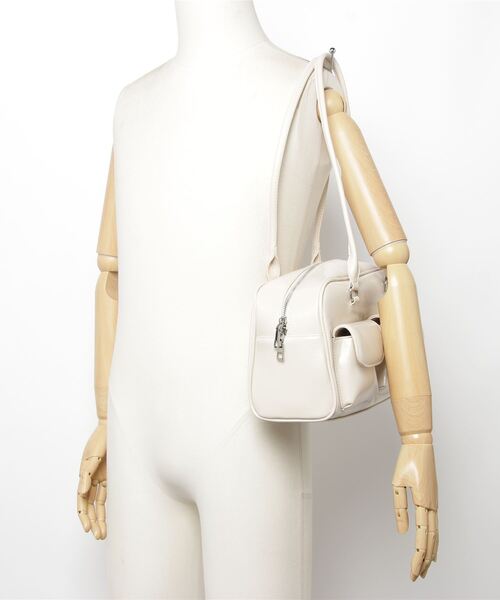 WEGO（ウィゴー）の「WEGO/ダブルポケットハンドバッグ（ハンドバッグ・レディース・ホワイト/ブラック・FREE）」の13枚目の写真