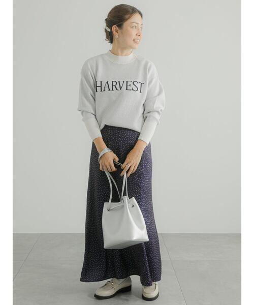 Lugnoncure(ルノンキュール)の「ジャカード編みロゴニット(ニット/セーター・レディース・オフホワイト/グレー/キャメル・F)」の6枚目の写真