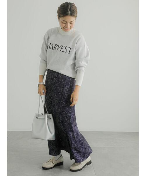 Lugnoncure(ルノンキュール)の「ジャカード編みロゴニット(ニット/セーター・レディース・オフホワイト/グレー/キャメル・F)」の7枚目の写真