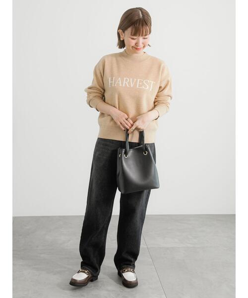 Lugnoncure(ルノンキュール)の「ジャカード編みロゴニット(ニット/セーター・レディース・オフホワイト/グレー/キャメル・F)」の9枚目の写真