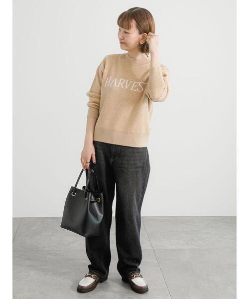 Lugnoncure(ルノンキュール)の「ジャカード編みロゴニット(ニット/セーター・レディース・オフホワイト/グレー/キャメル・F)」の10枚目の写真