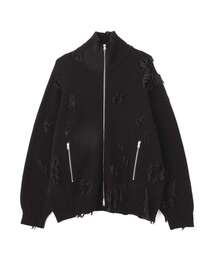 DANKE SCHON | DankeSchon/ダンケシェーン/PREMIUM COTTON DAMEGE KNIT CREWNECK/ダメージニットトップス(カーディガン/ボレロ)