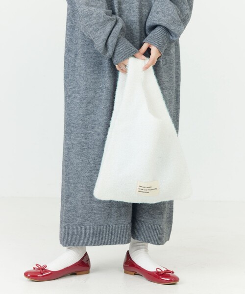 FREAK'S STORE（フリークスストア）の「限定展開　ラメニット トートバッグ（トートバッグ・レディース・ピンク/ブラック/オフホワイト/ブルー・ONE SIZE）」の5枚目の写真