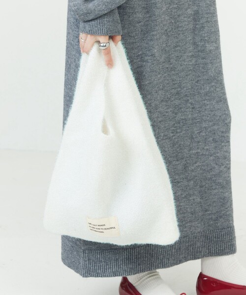 FREAK'S STORE（フリークスストア）の「限定展開　ラメニット トートバッグ（トートバッグ・レディース・ピンク/ブラック/オフホワイト/ブルー・ONE SIZE）」の6枚目の写真