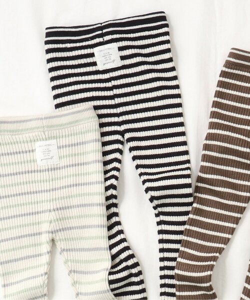 apres les cours（アプレレクール）の「あったかリブニットレギンス/7days Style pant（レギンス/スパッツ・キッズ・ブラック/ブラウン/アイボリー/ベージュ・120/90/80/130/110/100）」の3枚目の写真