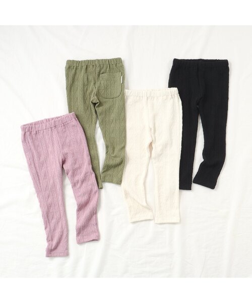 apres les cours（アプレレクール）の「あったかリブニットレギンス/7days Style pant（レギンス/スパッツ・キッズ・ブラック/ブラウン/アイボリー/ベージュ・120/90/80/130/110/100）」の9枚目の写真