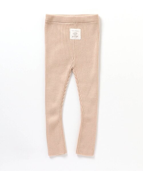 apres les cours（アプレレクール）の「あったかリブニットレギンス/7days Style pant（レギンス/スパッツ・キッズ・ブラック/ブラウン/アイボリー/ベージュ・120/90/80/130/110/100）」の20枚目の写真