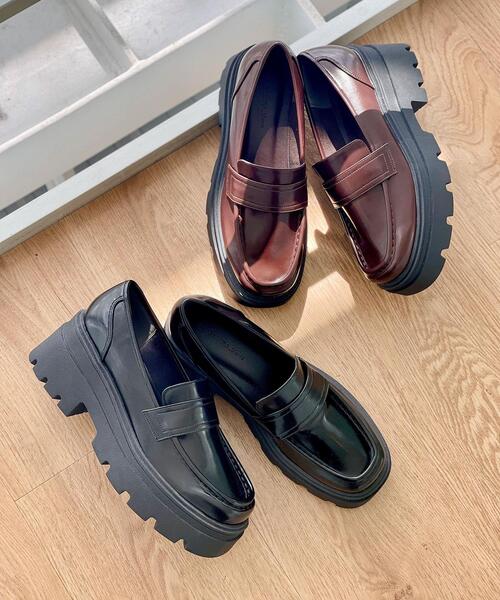 ESPERANZA（エスペランサ）の「厚底ローファー【ESPERANZA_blanca】（ローファー・レディース・ダークブラウン/ブラック・L/M/S/LL）」の4枚目の写真