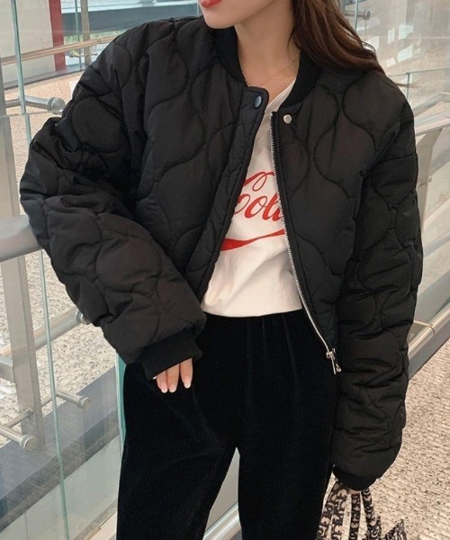 SETUP7（セットアップセブン）の「【SETUP7】ミリタリーライク中綿ブルゾン ジャケット US LEVEL7 KNF037（ミリタリージャケット・レディース・ホワイト/カーキ/ブラック・FREE）」の8枚目の写真