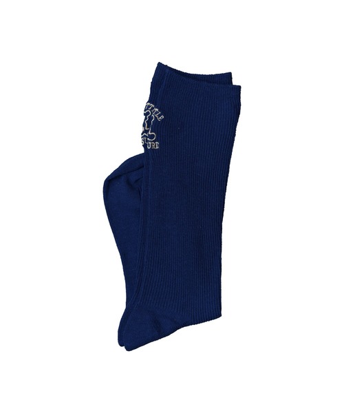 mili an deni（ミリアンデニ）の「リブクルー丈刺繍ソックス（ソックス/靴下・レディース・ブラック/ピンク/ネイビー/グリーン/オレンジ/ホワイト・F）」の19枚目の写真