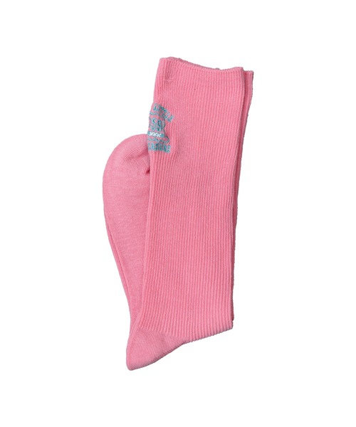 mili an deni（ミリアンデニ）の「リブクルー丈刺繍ソックス（ソックス/靴下・レディース・ブラック/ピンク/ネイビー/グリーン/オレンジ/ホワイト・F）」の20枚目の写真