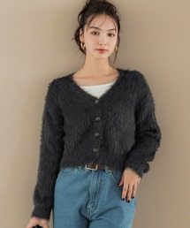 coca（coca）（コカ）の「ふんわりシャギーニットカーディガン（カーディガン/ボレロ）」