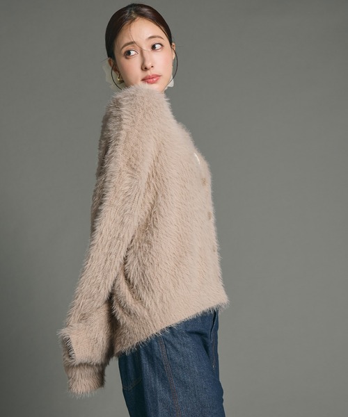 coca(coca)(コカ)の「\再入荷!!/ふんわりシャギーニットカーディガン【高橋愛様着用】(カーディガン/ボレロ・レディース・チャコール/イエロー/アイボリー/ブラウン/グレー/ライトピンク・ONE SIZE/S/L/M)」の20枚目の写真