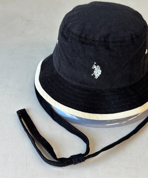 U.S. POLO ASSN.（ユーエスポロアッスン）の「コード付きコーデュロイバケハ（ハット・メンズ・ブラック/アイボリー・FREE）」の6枚目の写真