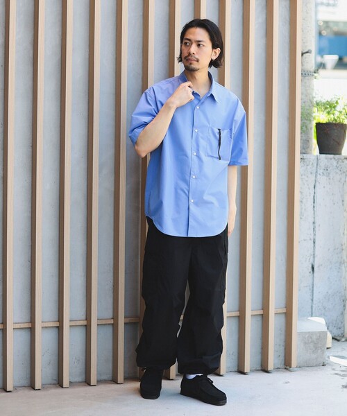 B:MING by BEAMS(ビーミングバイビームス)の「B:MING by BEAMS / ブロード レギュラーカラー ショートスリーブ シャツ(シャツ/ブラウス・メンズ・ブルー/サックスブルー・SMALL/MEDIUM/X-LARGE/LARGE)」の3枚目の写真