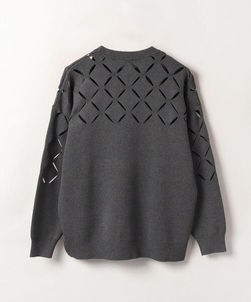 LANVIN en Bleu(ランバンオンブルー)の「ダイヤスリットリボンニット(ニット/セーター・レディース・グレー/ブラック・38)」の12枚目の写真