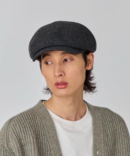 OVERRIDE(オーバーライド)の「OVERRIDE JP TWEED CASQUETTE(キャスケット・メンズ・グレー/ブラック/ネイビー・58cm/60cm)」の9枚目の写真